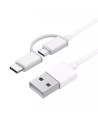 CABLE XIAOMI USB-A/M A MICRO USB / USB-C 1M WHITE