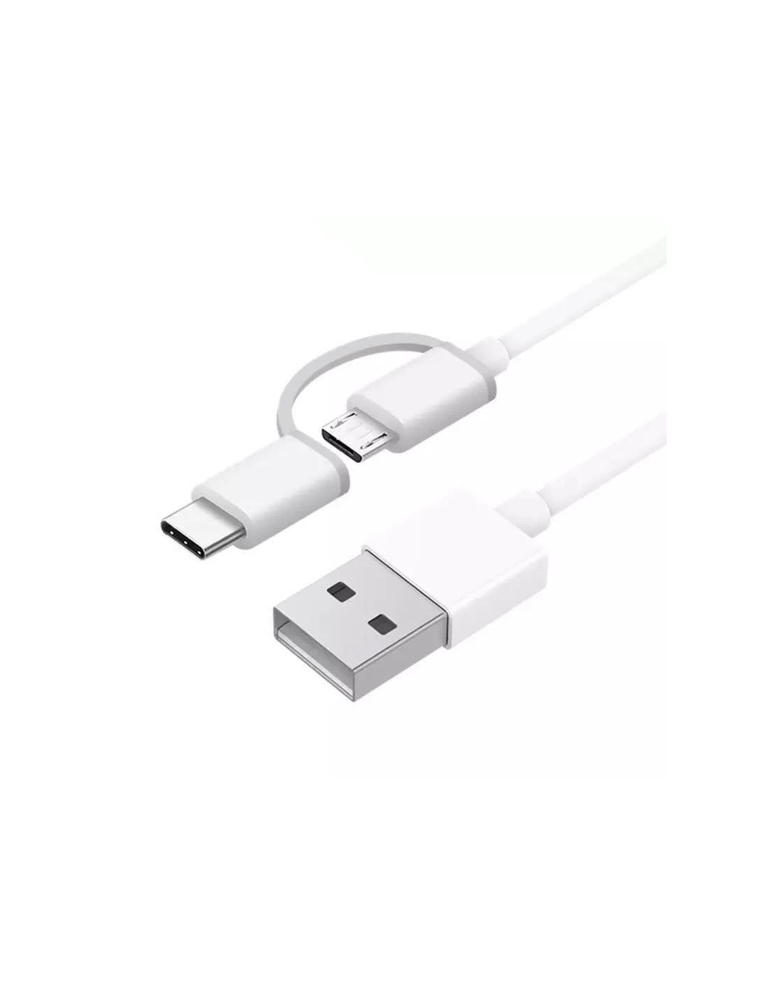 CABLE XIAOMI USB-A/M A MICRO USB / USB-C 1M WHITE