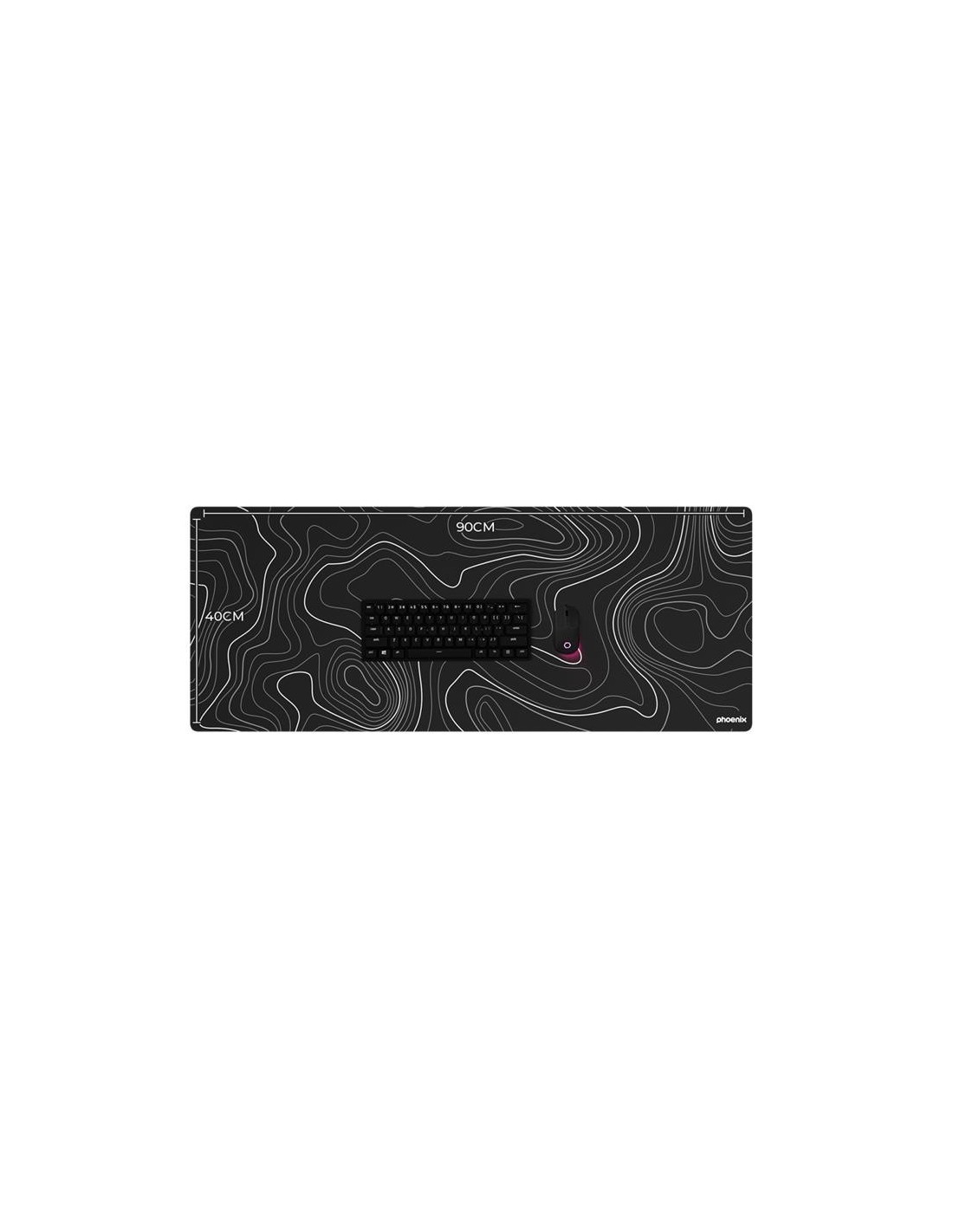 ALFOMBRILLA PHOENIX STRATOS 90CMX40CM BLACK