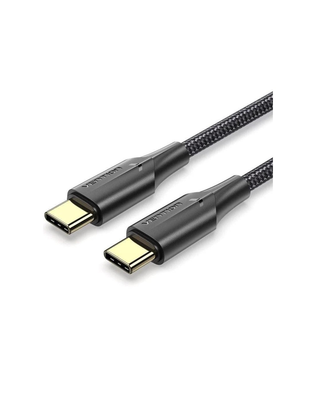 CABLE USB-C VENTION TIPO USB-C/M - USB-C/M 3A 60W LED 1M BLACK