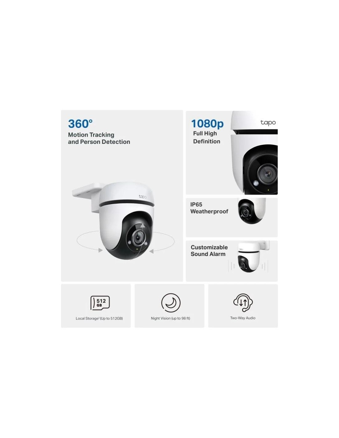 CAMARA IP TP-LINK TAPO C40 WIRELESS IP65 EXTERIOR