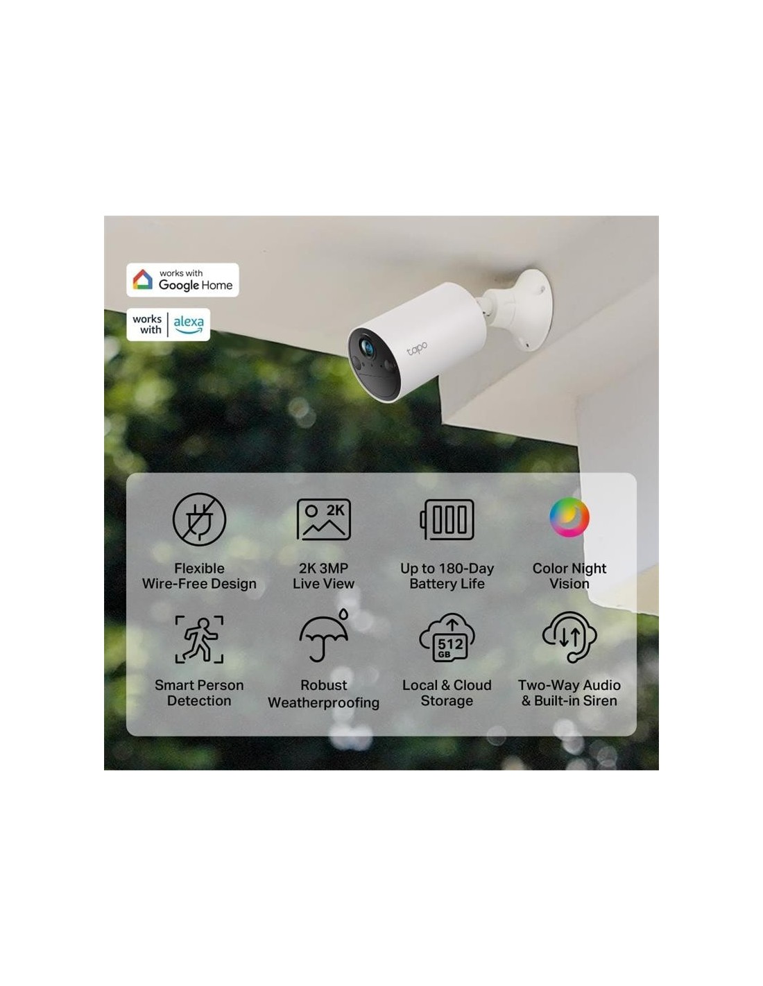 CAMARA IP EXTERIOR TP-LINK TC82 2K 3MP IP65