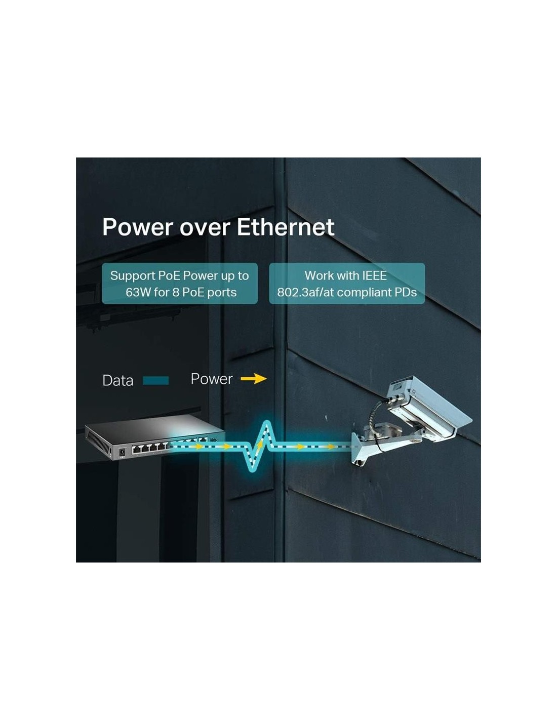 SWITCH TP-LINK GIGABIT 8 PUERTOS POE + 1 SFP TL-SG1210P
