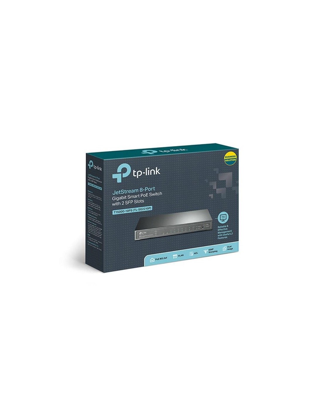SWITCH TP-LINK GIGABIT 8 PUERTOS POE + 2 SFP TL-SG2210P