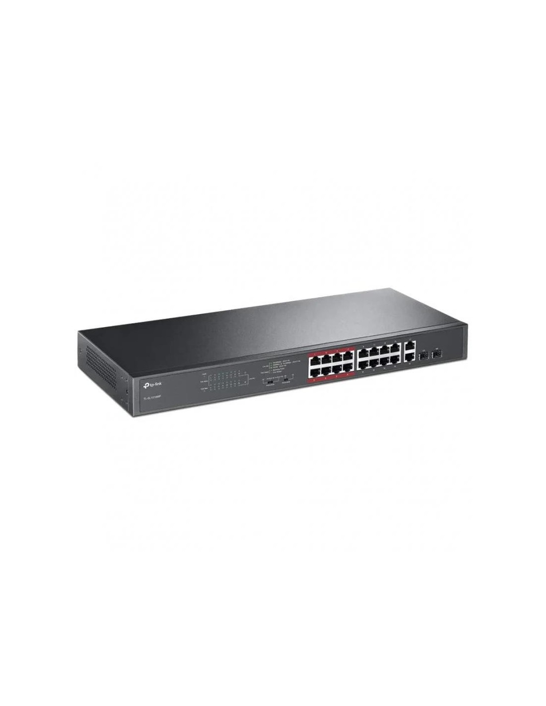 SWITCH TP-LINK 16 PUERTOS 10/100MBPS + 2 10/100/1000 POE+ RACK
