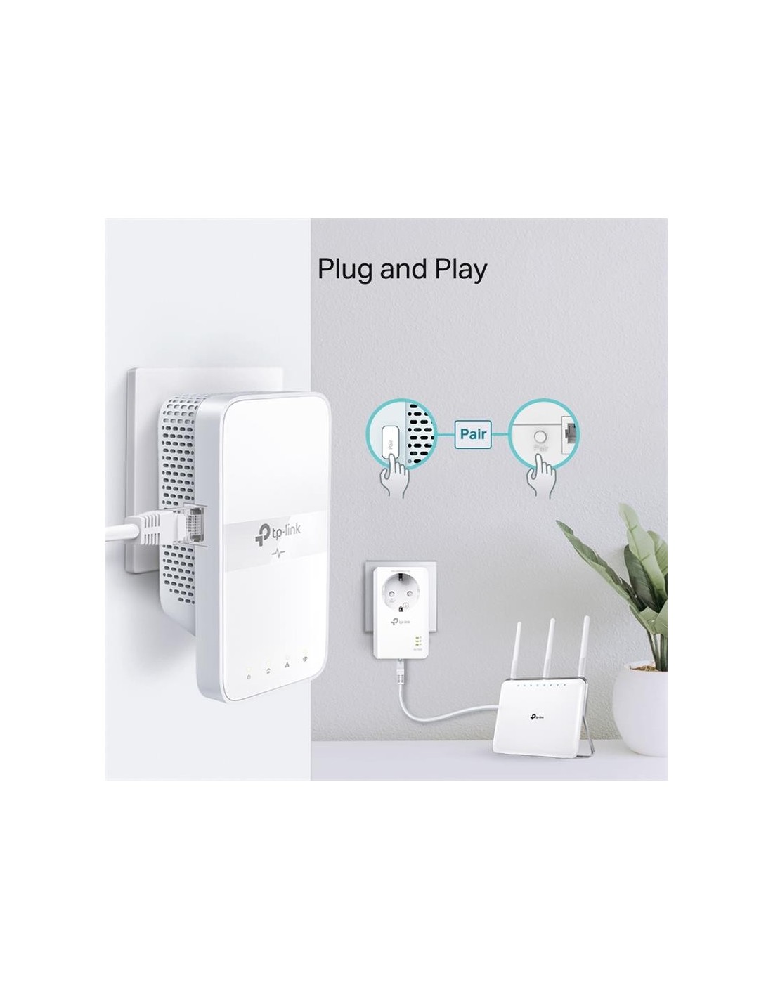 POWERLINE TP-LINK TL-WPA7617KIT ETHERNET AV1000 GIGABIT AC WFI 2UDS
