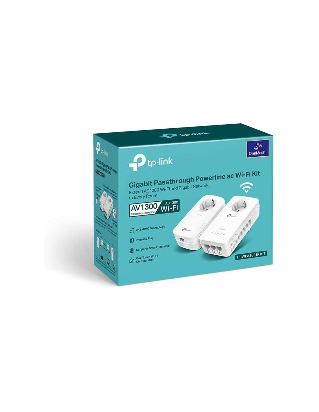 POWERLINE TP-LINK TL-WPA8631P ETHERNET AV1300 + ENCHUFE KIT 2UD