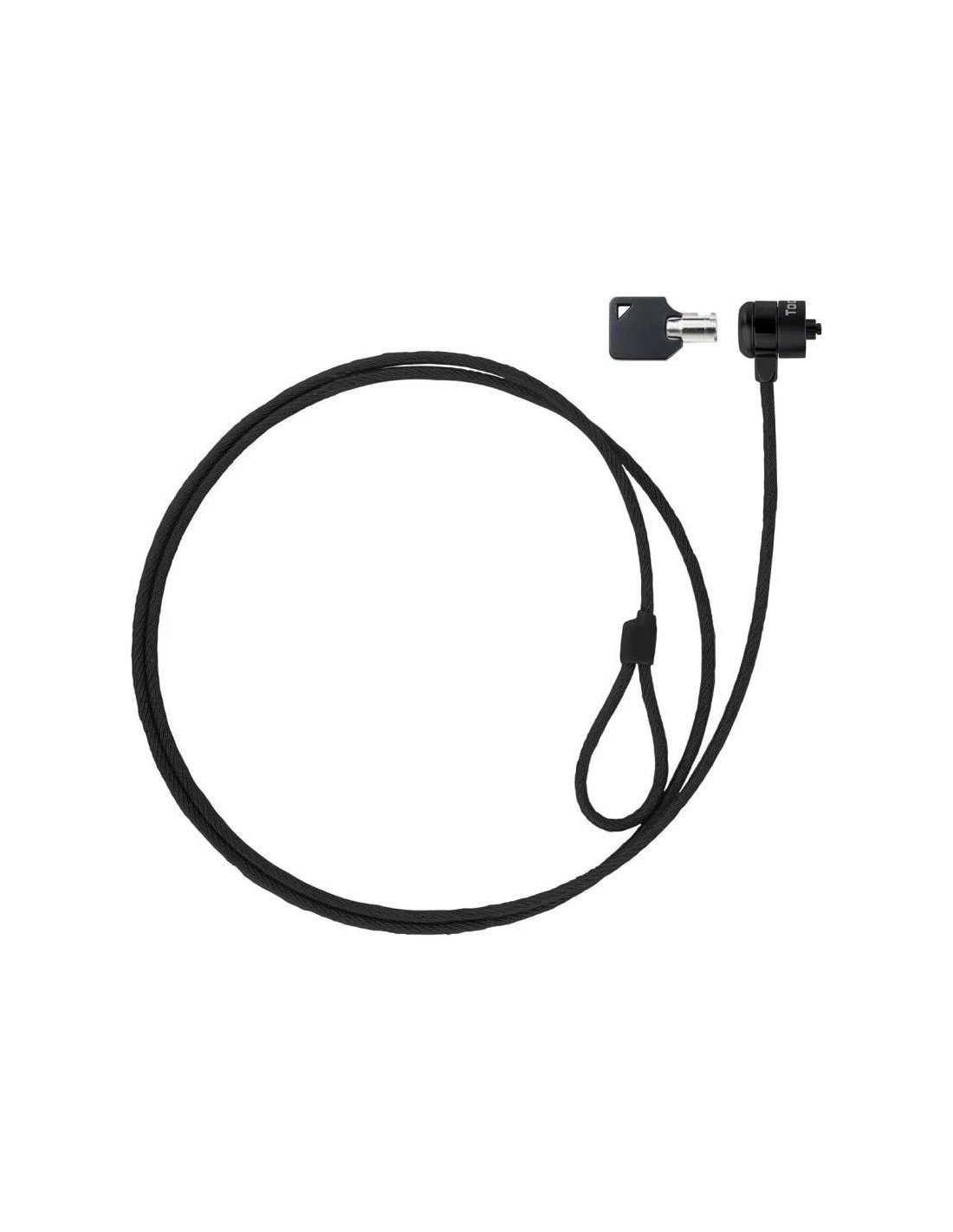 CABLE SEGURIDAD TOOQ PORTATIL CON LLAVE 1.5M BLACK
