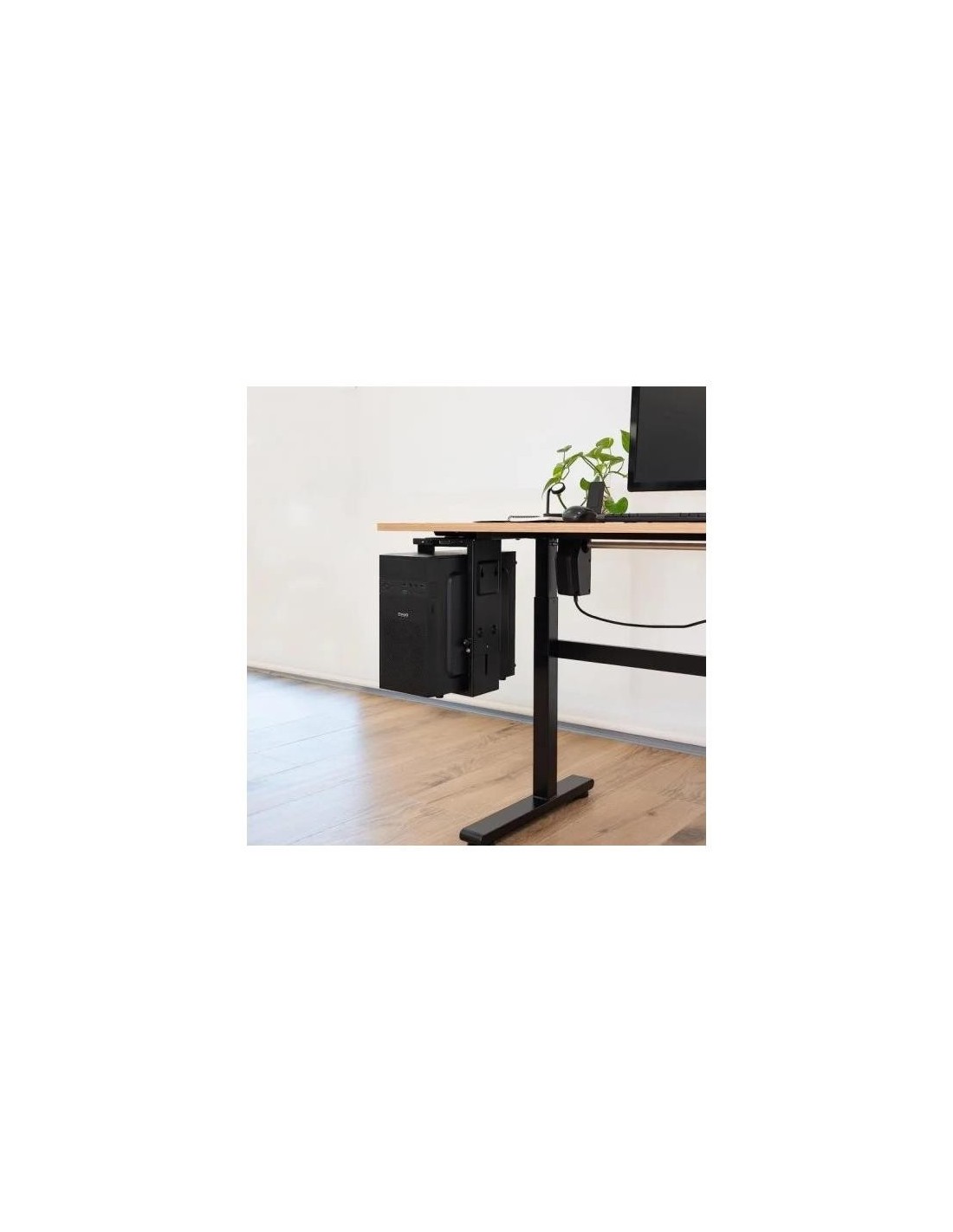 SOPORTE DE ESCRITORIO/PARED TOOQ PARA CPU 10KG BLACK