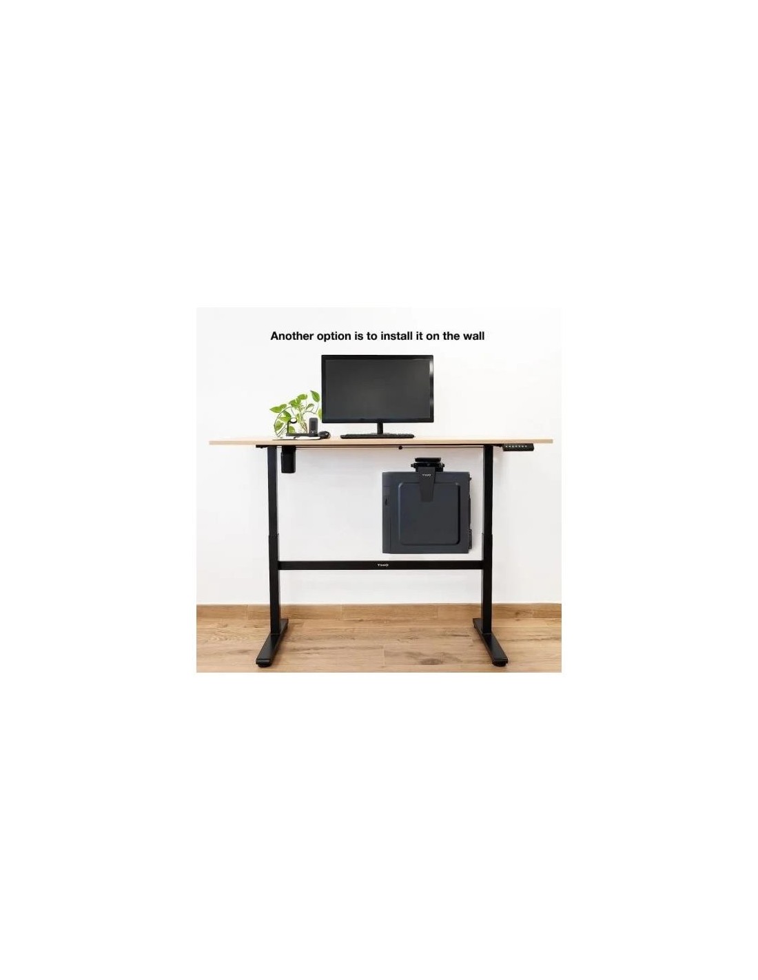 SOPORTE DE ESCRITORIO/PARED TOOQ PARA CPU 10KG BLACK