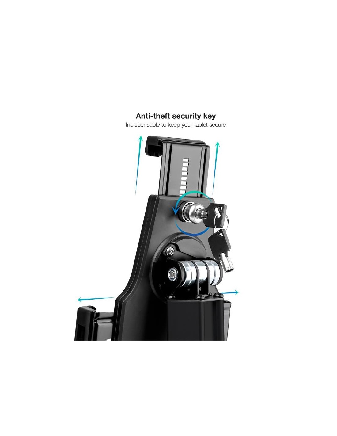 SOPORTE SOBREMESA TOOQ ANTIRROBO PARA TABLET 7.9-10.5 BLACK