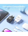 CARGADOR DE PARED VENTION GAN USB-C 20W BLACK + CABLE UCB-C - LIGHTNING 1M BLACK
