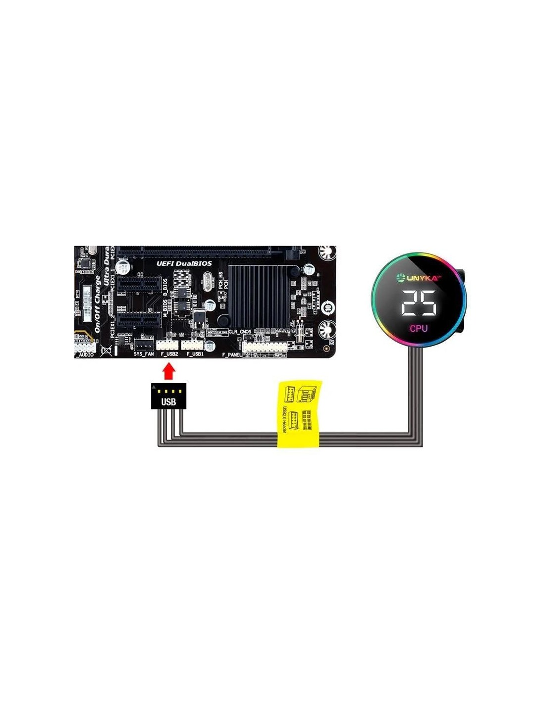 REFRIGERACION LIQUIDA CPU UNYKACH AQUASTORM RGB 240MM BLACK