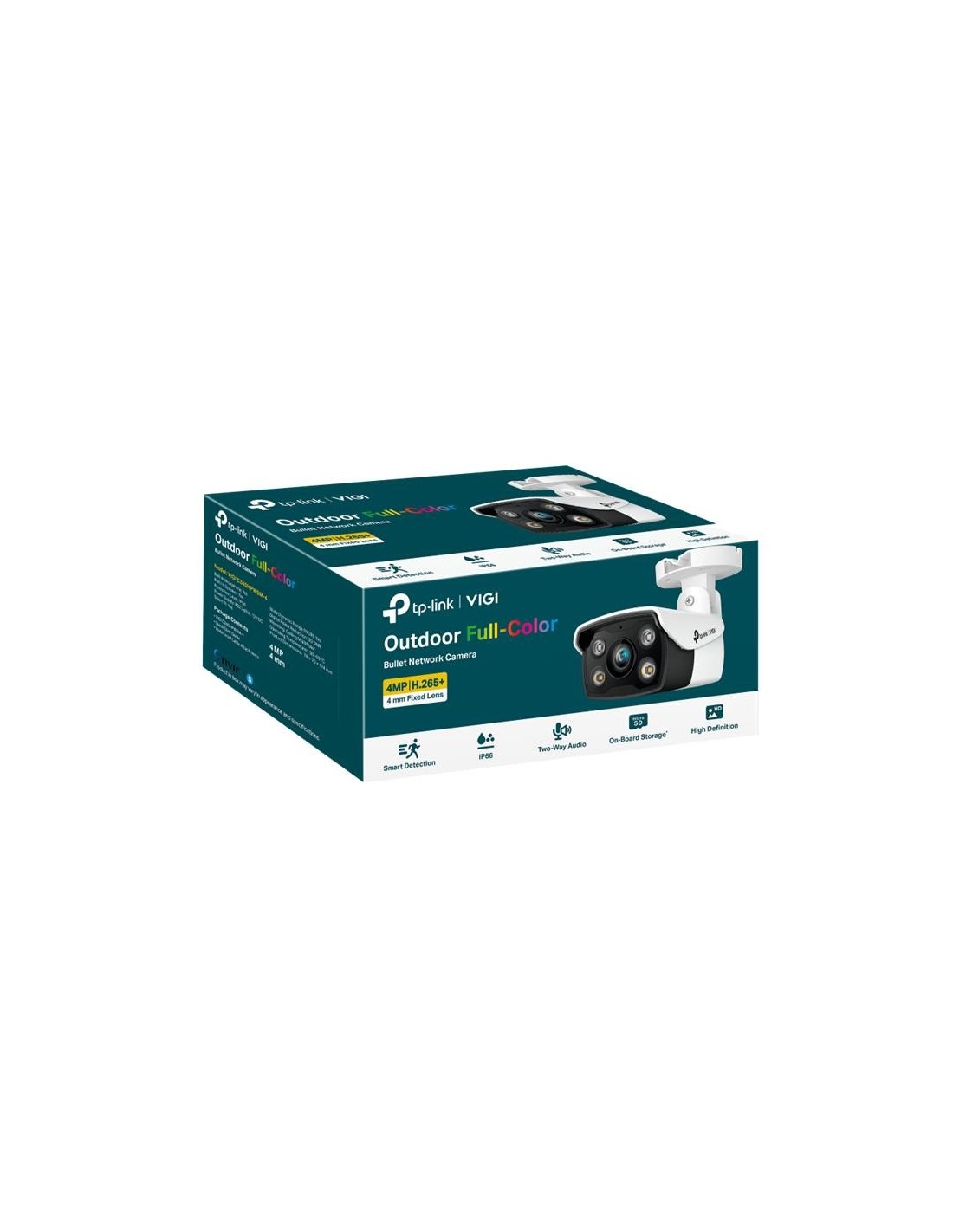 CAMARA IP TP-LINK VIGI BULLET EXTERIOR MICROSD 4MP 2.8MM IR 30M IP67 POE