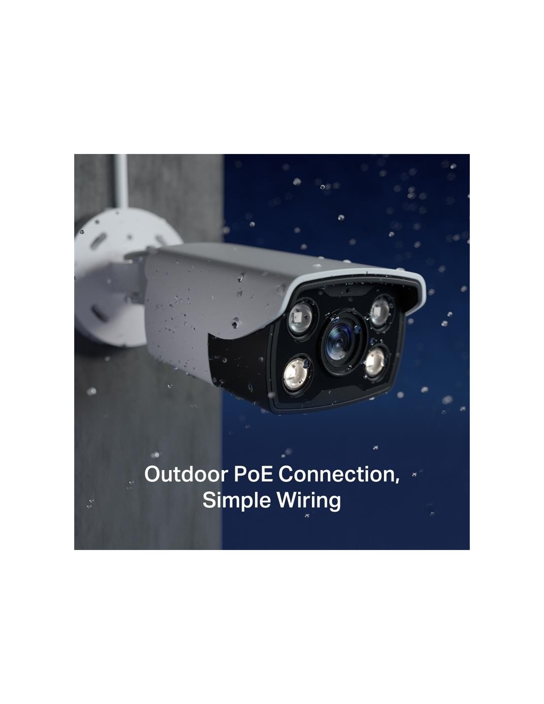 CAMARA IP TP-LINK VIGI BULLET EXTERIOR MICROSD 4MP 2.8MM IR 30M IP67 POE