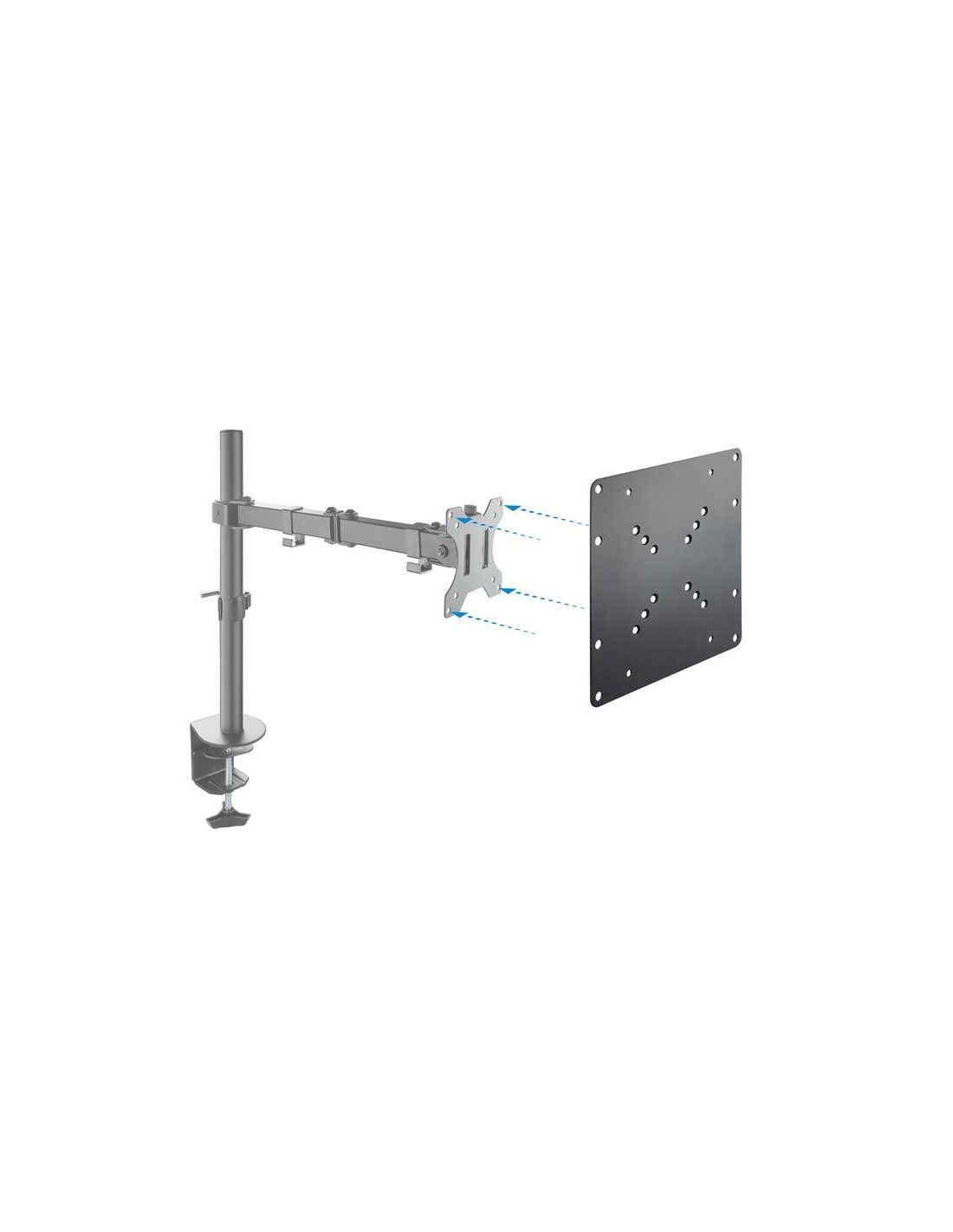 ADAPTADOR MONITOR VESA TOOQ 50x50 - 200x200 HASTA 30KG 23-45 BLACK