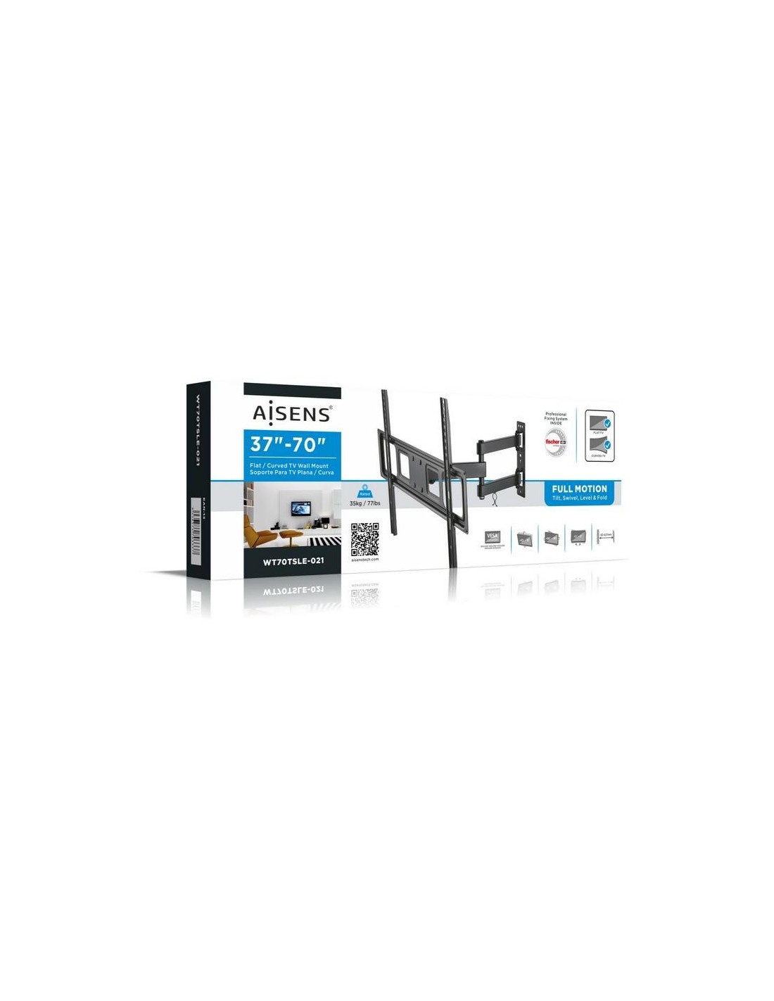 SOPORTE PARED TV MONITOR AISENS 37-70 35KG BLACK