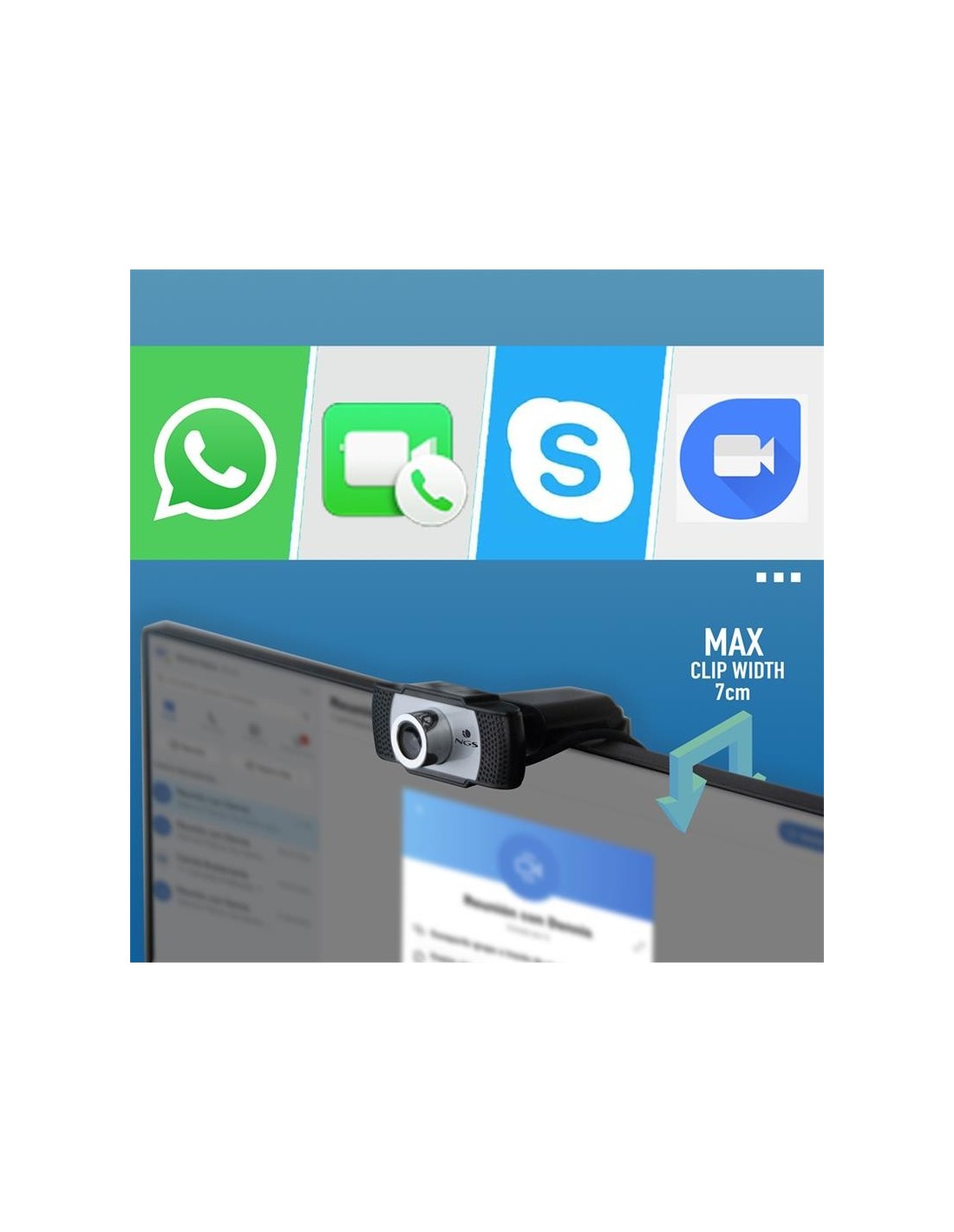 WEBCAM NGS XPRESS CAM 720P HD USB WHITE/BLACK