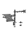 SOPORTE DE MESA MONITOR/NOTEBOOK AISENS REG.ALTURA GIR. INCL. 17-32 9KG BLACK
