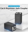 ADAPTADOR VENTION RJ45 CAT.6 FTP HEMBRA - HEMBRA BLACK