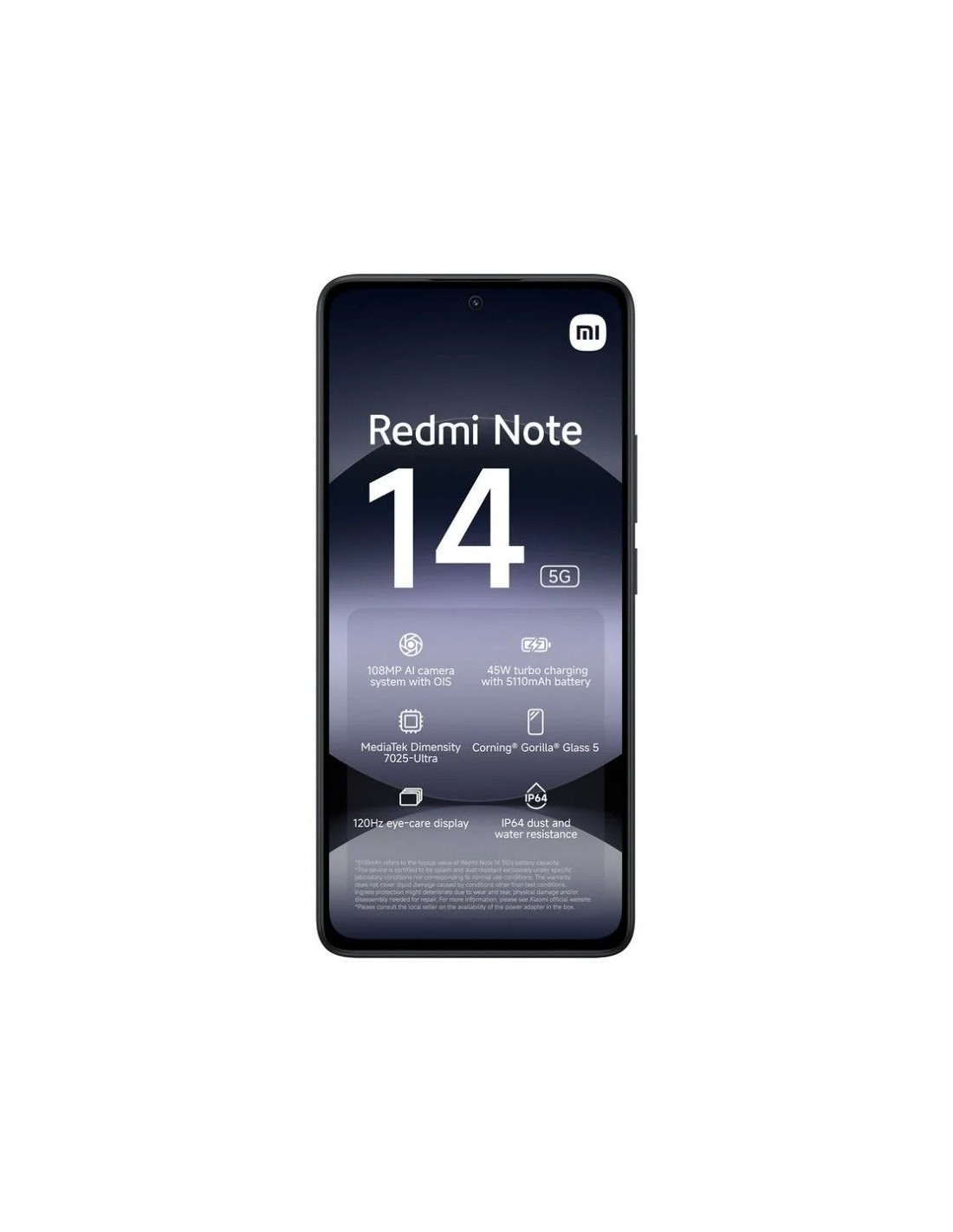 SMARTPHONE XIAOMI REDMI NOTE 14 6.67 6GB/128GB/108MP/NFC/5G BLACK