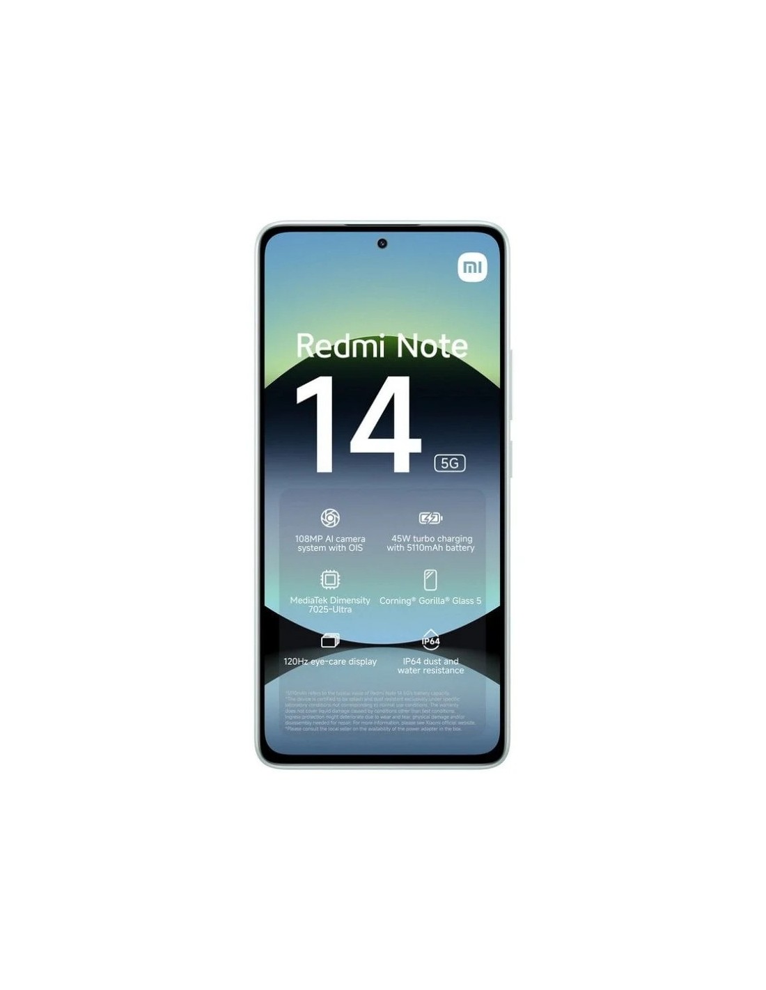 SMARTPHONE XIAOMI REDMI NOTE 14 6.67 6GB/128GB/108MP/NFC/5G GREEN