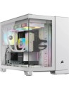 CAJA ORDENADOR GAMING CORSAIR 2500X CRISTAL TEMPLADO WHITE