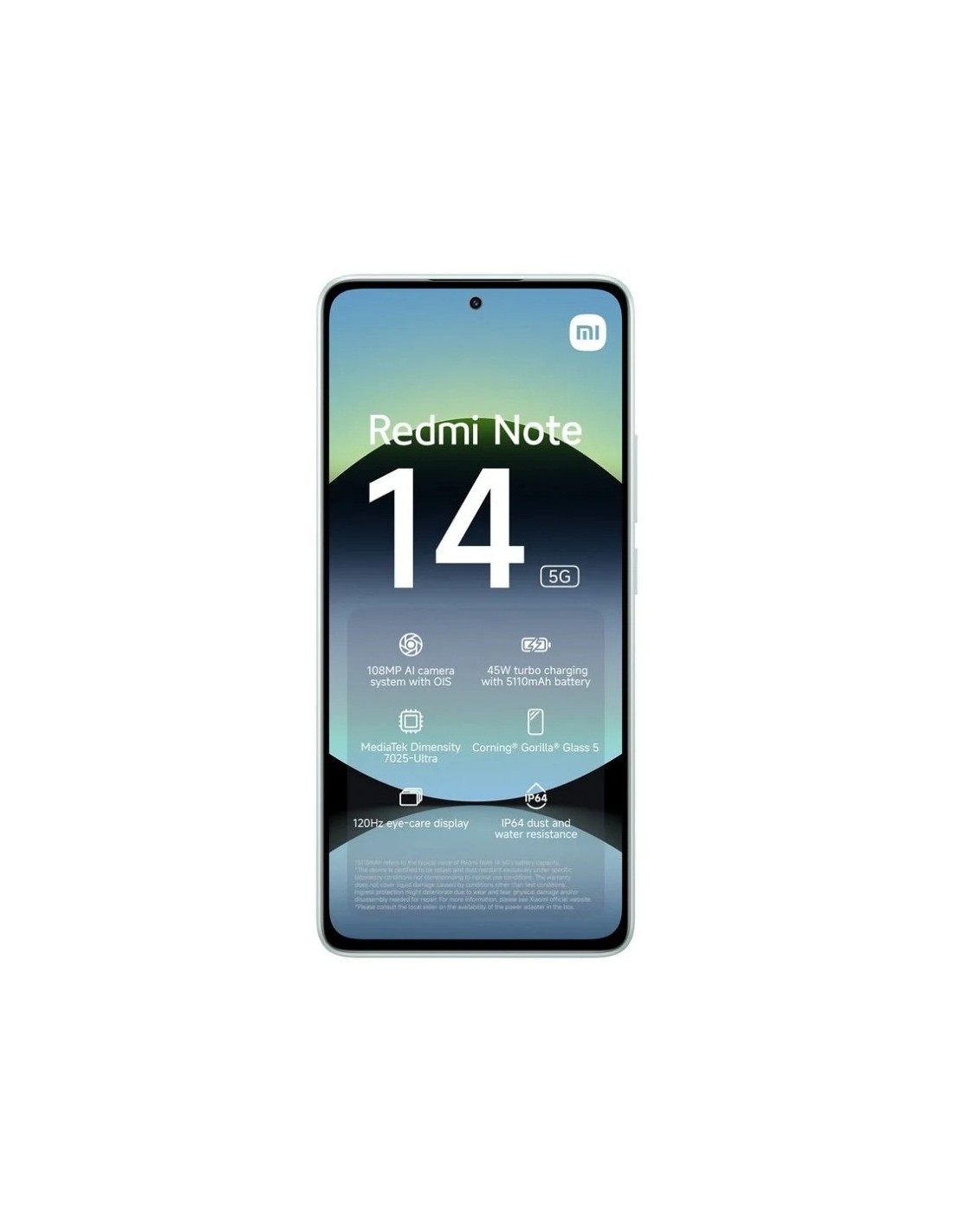 SMARTPHONE XIAOMI REDMI NOTE 14 6.67 8GB/256GB/108MP/NFC/5G GREEN