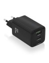 CARGADOR DE PARED AISENS GAN 2XUSB-C/USB-A 65W BLACK