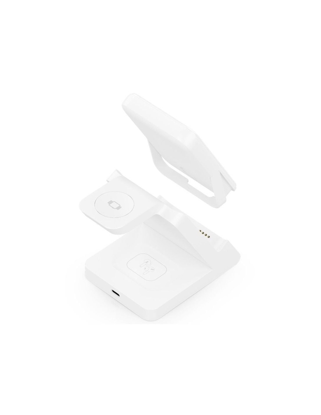 BASE CARGADOR AISENS SMARTPHONE/APPLE WATCH/AURICULARES WIRELESS 15W WHITE