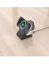 BASE CARGADOR AISENS SMARTPHONE/APPLE WATCH/AURICULARES WIRELESS 15W BLACK