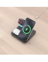 BASE CARGADOR AISENS SMARTPHONE/APPLE WATCH/AURICULARES WIRELESS 15W USB-C BLACK