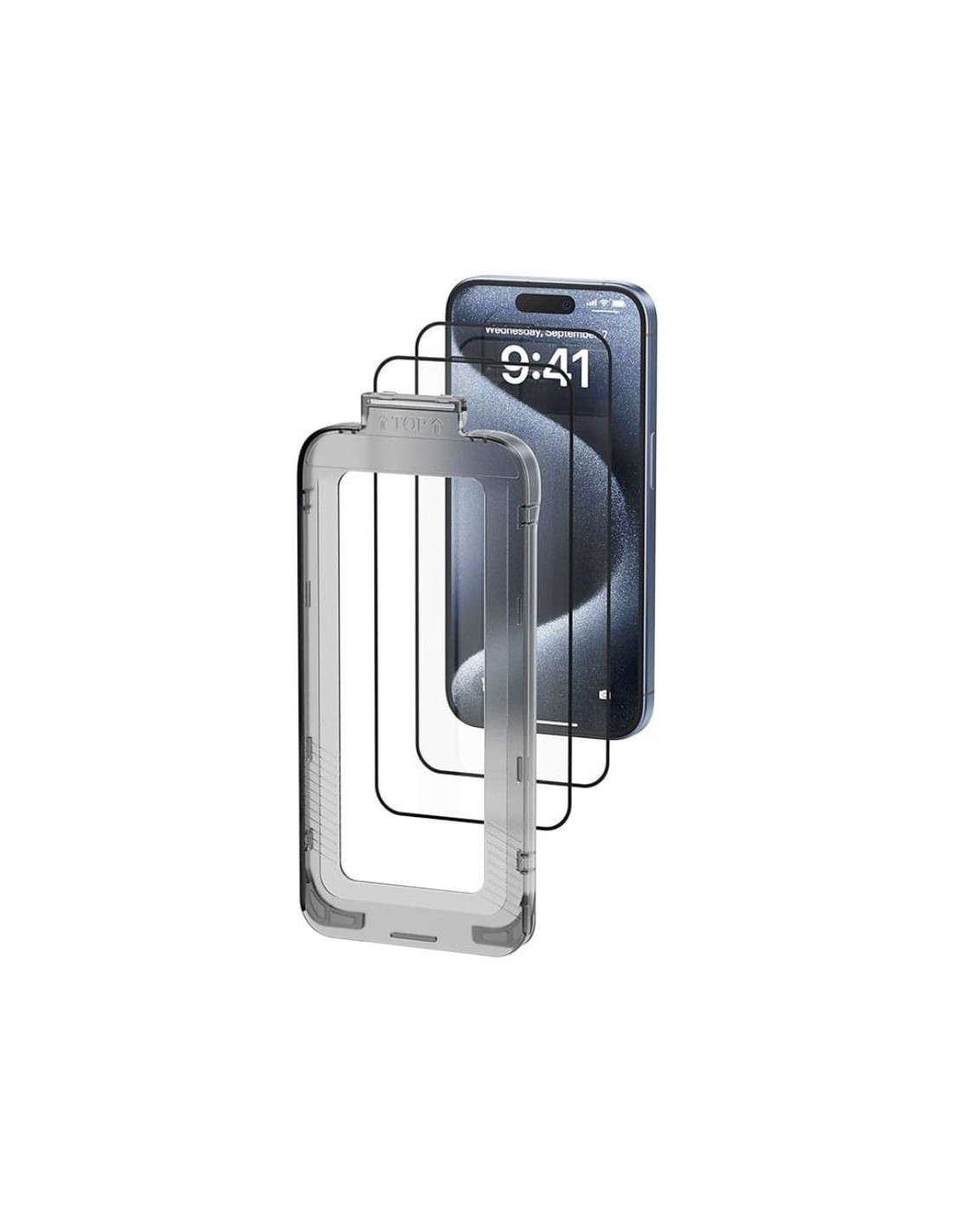 PROTECTOR PANTALLA VENTION CRISTAL TEMPLADO IPHONE 15 PRO + HERRAMIENTA INSTALACION