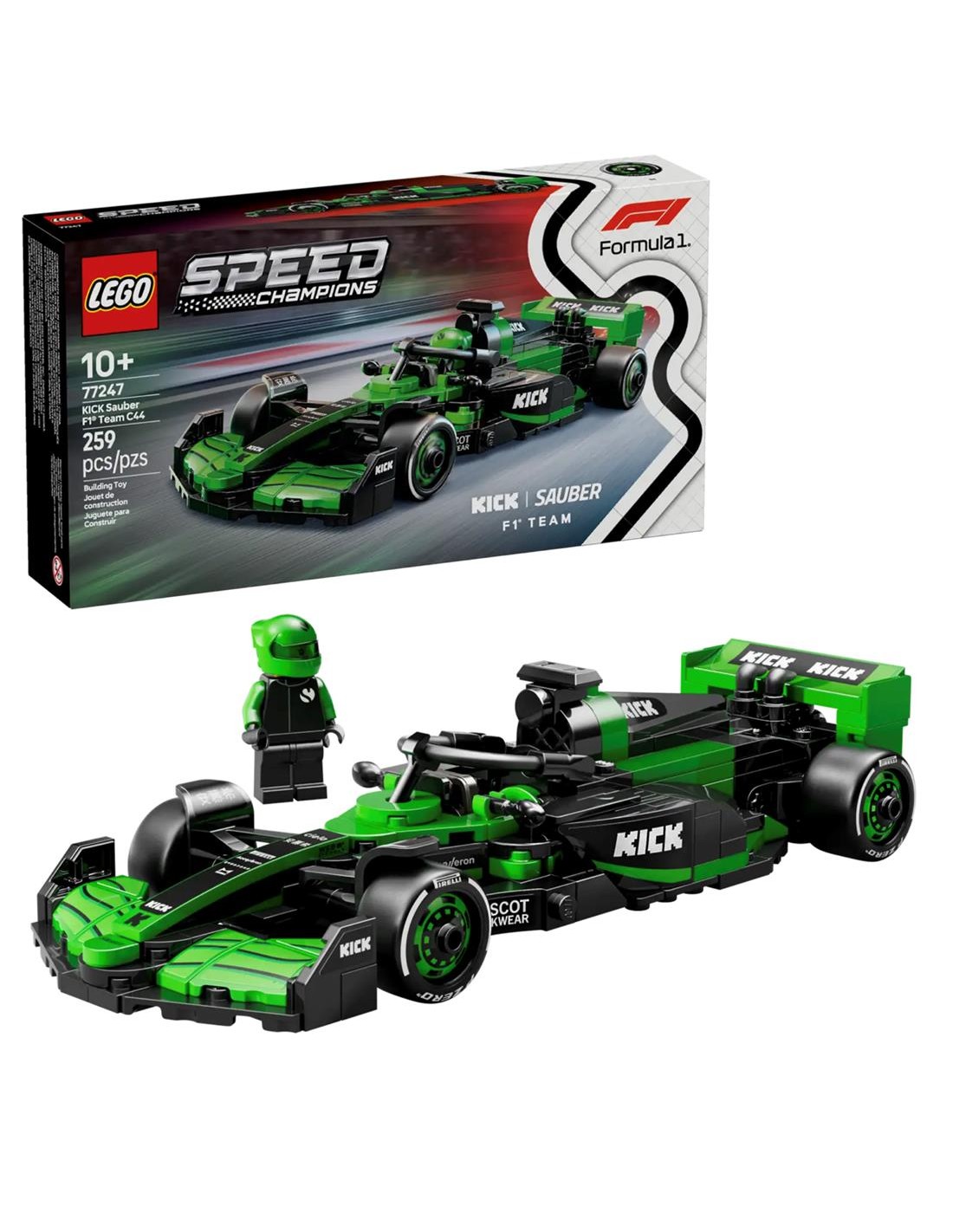 LEGO 77247 Coche de Carreras KICK Sauber F1 Team C44