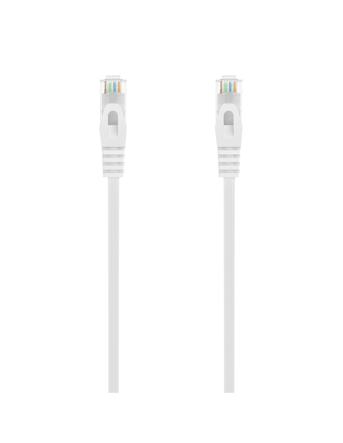 AISENS Cable de Red Latiguillo RJ45 LSZH Cat.6A 500 Mhz UTP AWG24, Blanco, 0.5M