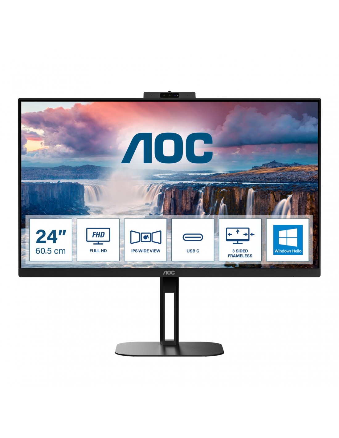 AOC V5 24V5CW 60,5 cm (23.8") 1920 x 1080 Pixeles Full HD LED Negro