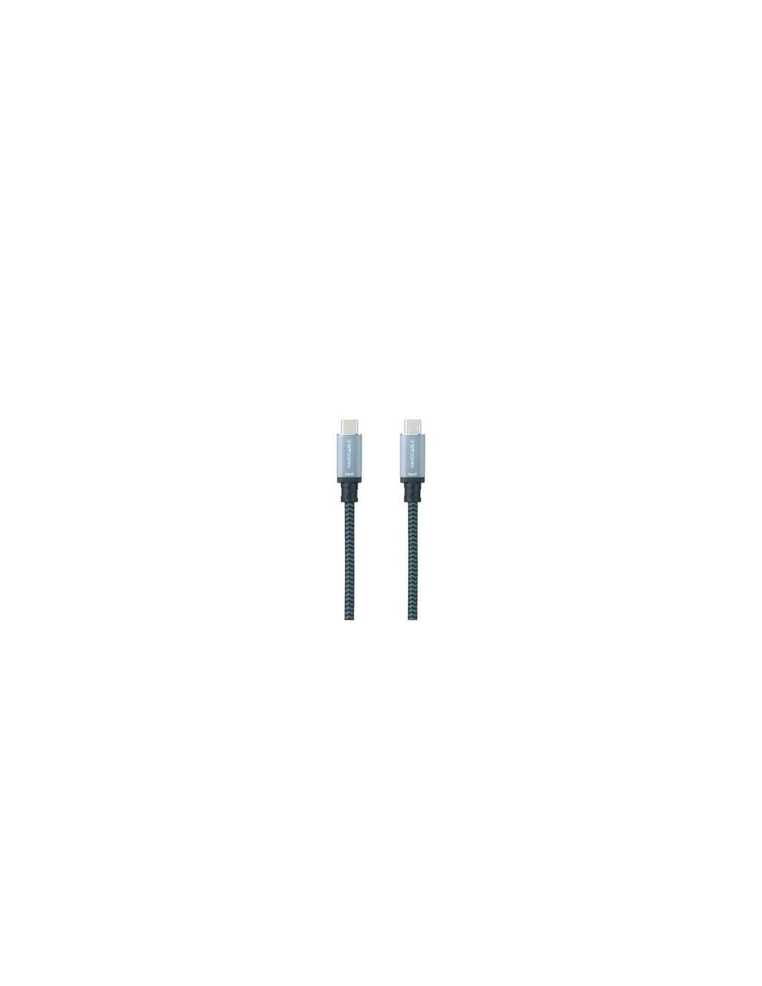 Nanocable Cable USB 3.1 Gen2 10Gbps 5A, 4K/60Hz, USB-C/M-USB-C/M, Gris/Negro, 1.5 m