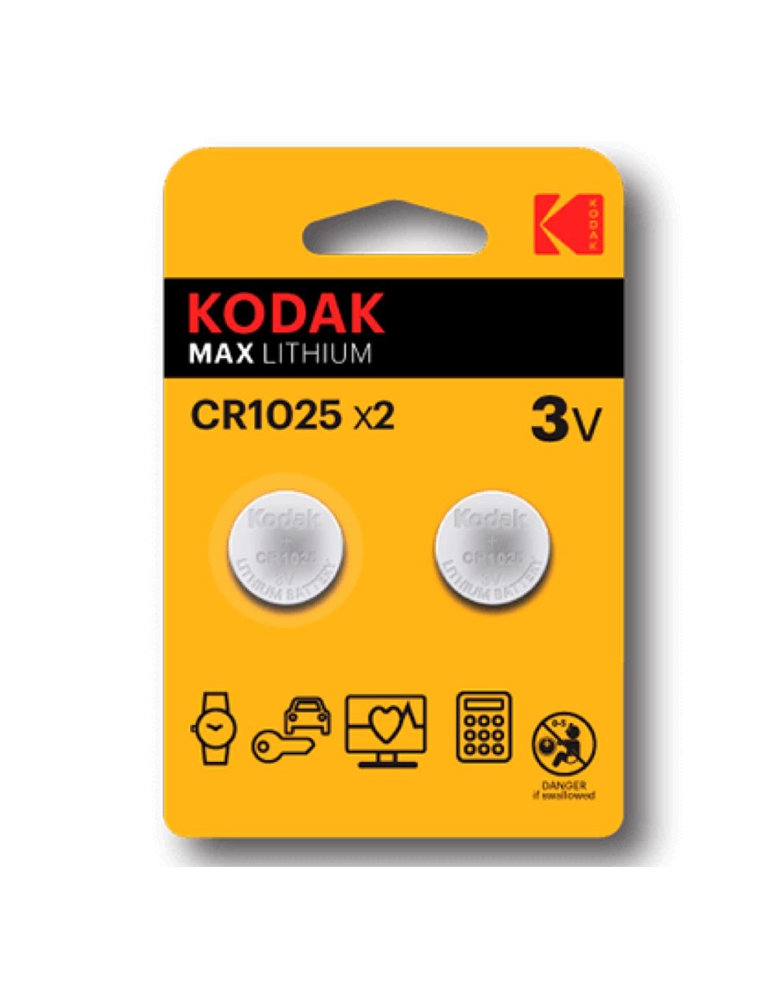 Kodak CR1025 BaterÃ­a Lithium 3 Voltios 2 Unidades (30417724)
