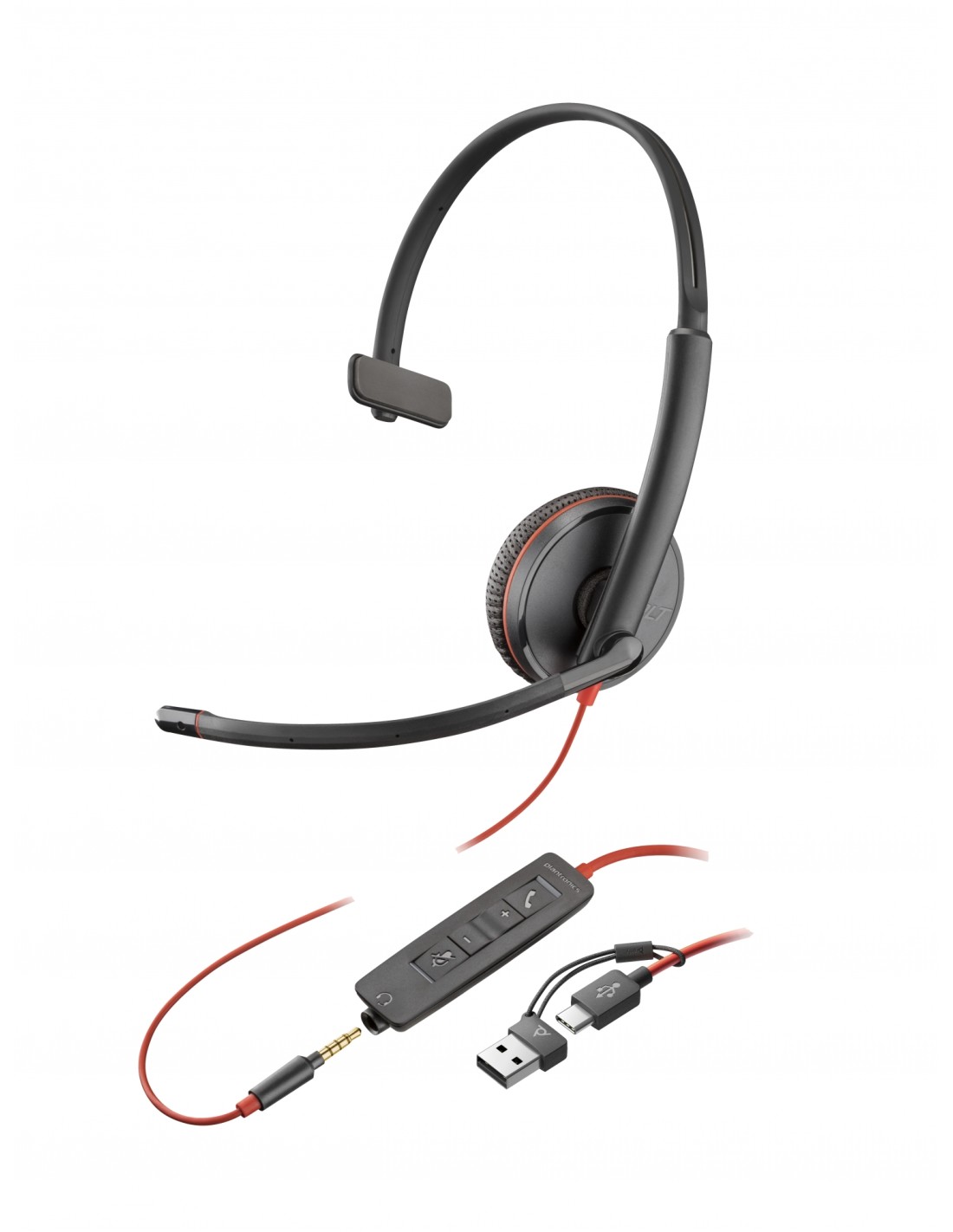 POLY Blackwire 3215 Auriculares Alámbrico Diadema Oficina/Centro de llamadas USB tipo A Negro