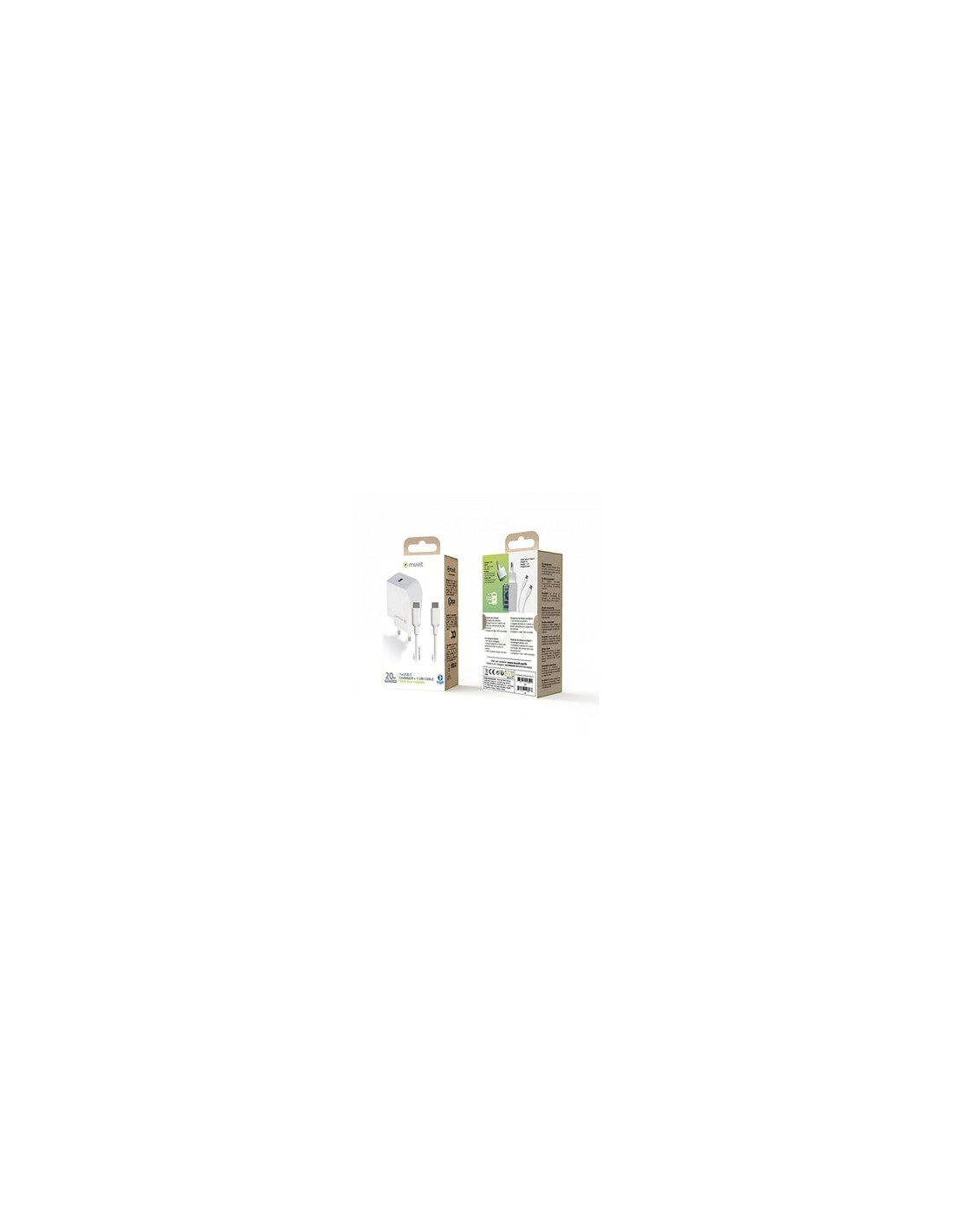 Muvit MCPAK0044 cargador de dispositivo móvil Universal Blanco Corriente alterna Interior