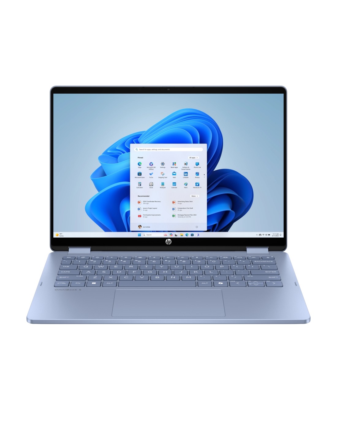 HP OmniBook 5 Flip 14-fp0021ns Intel Core 7 150U Portátil 35,6 cm (14") Pantalla táctil 2K 16 GB LPDDR5-SDRAM 1 TB SSD Wi-Fi 6 (