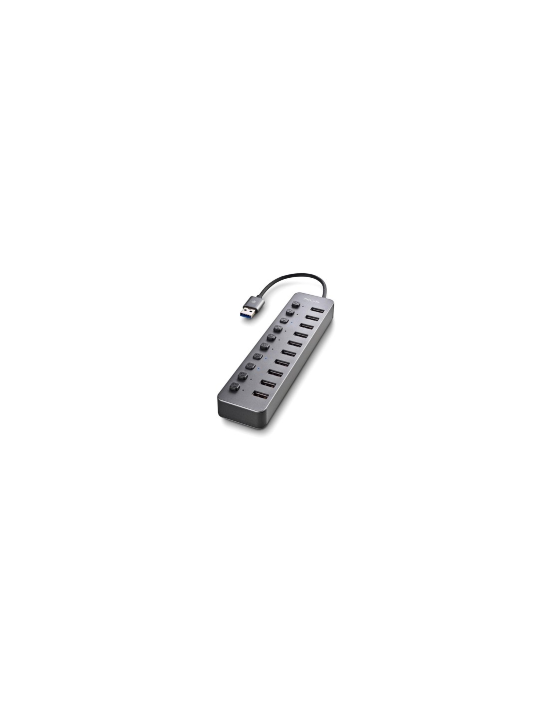 NGS IHUB 10 USB 3.2 Gen 1 (3.1 Gen 1) Type-A 5000 Mbit/s Negro