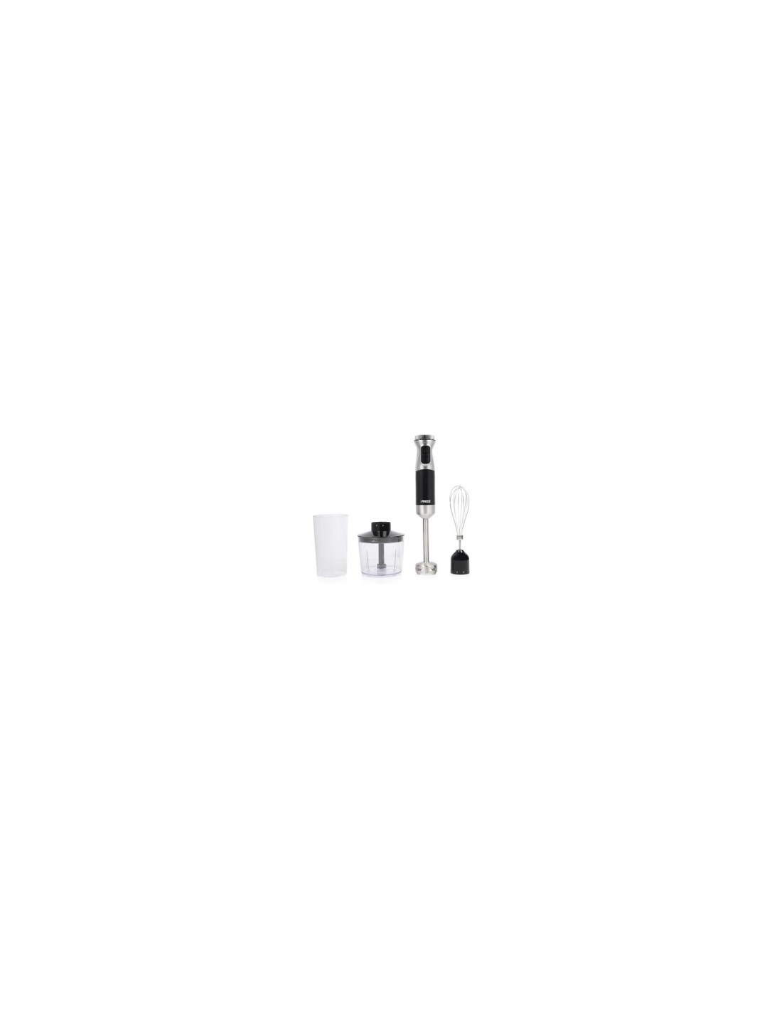 Princess 221222 0,7 L Batidora de inmersión 1000 W Negro, Acero inoxidable, Transparente