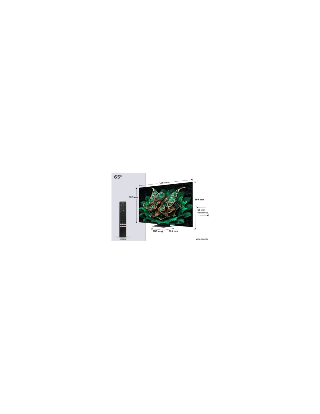 TCL 65C7K Televisor 165,1 cm (65") 4K Ultra HD Smart TV Wifi Metálico 2600 cd / m²