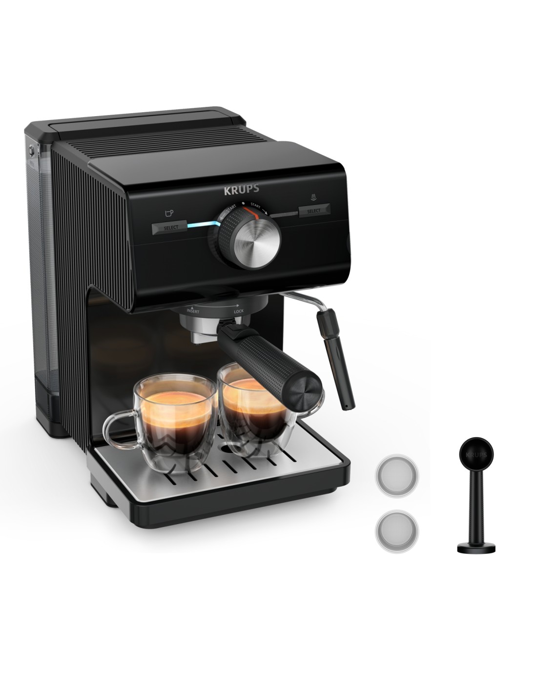 Krups Authentic XP381810 cafetera eléctrica Semi-automática Máquina espresso 2 L