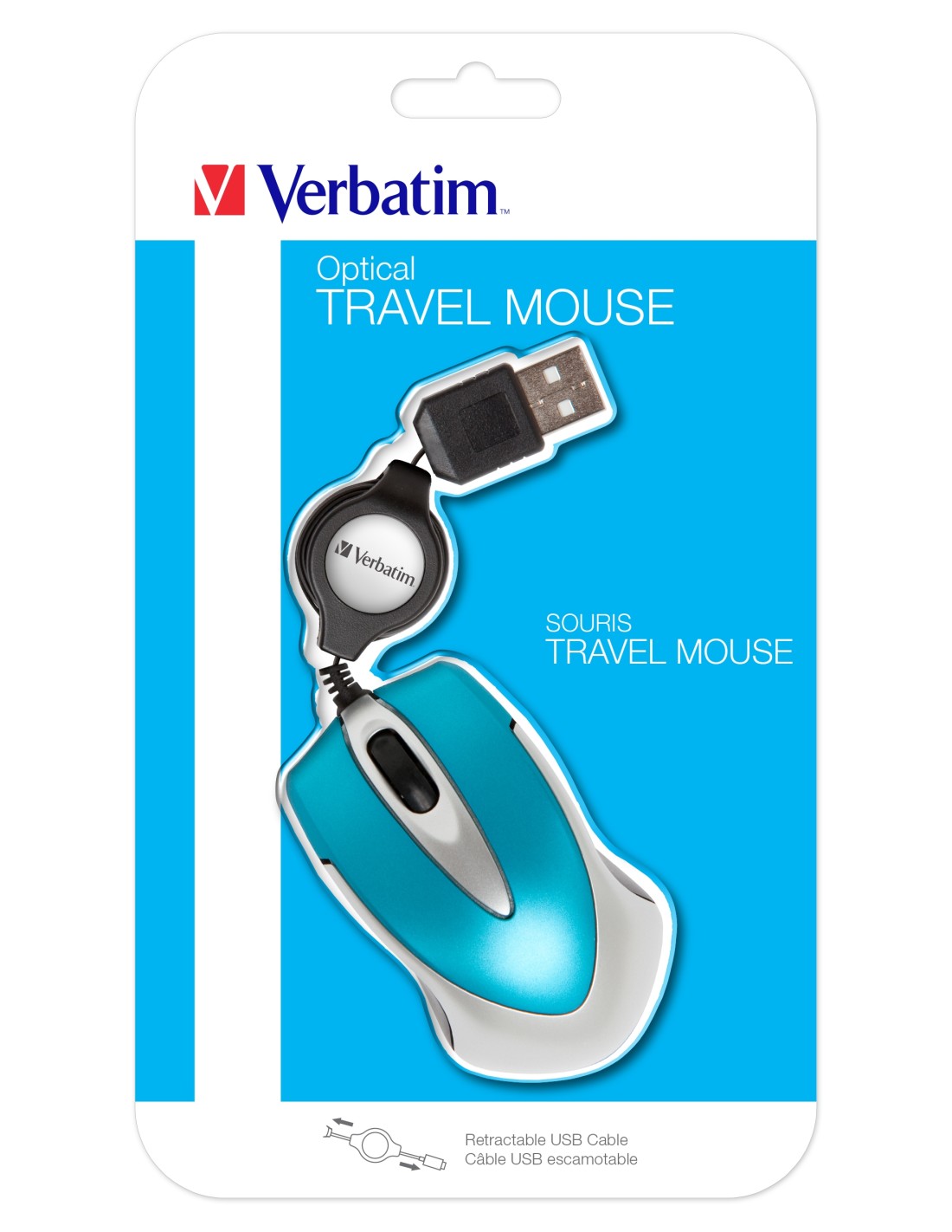 Raton Verbatim Go Mini ratón Ambidextro USB tipo A Í?ptico 1000 DPI 49022