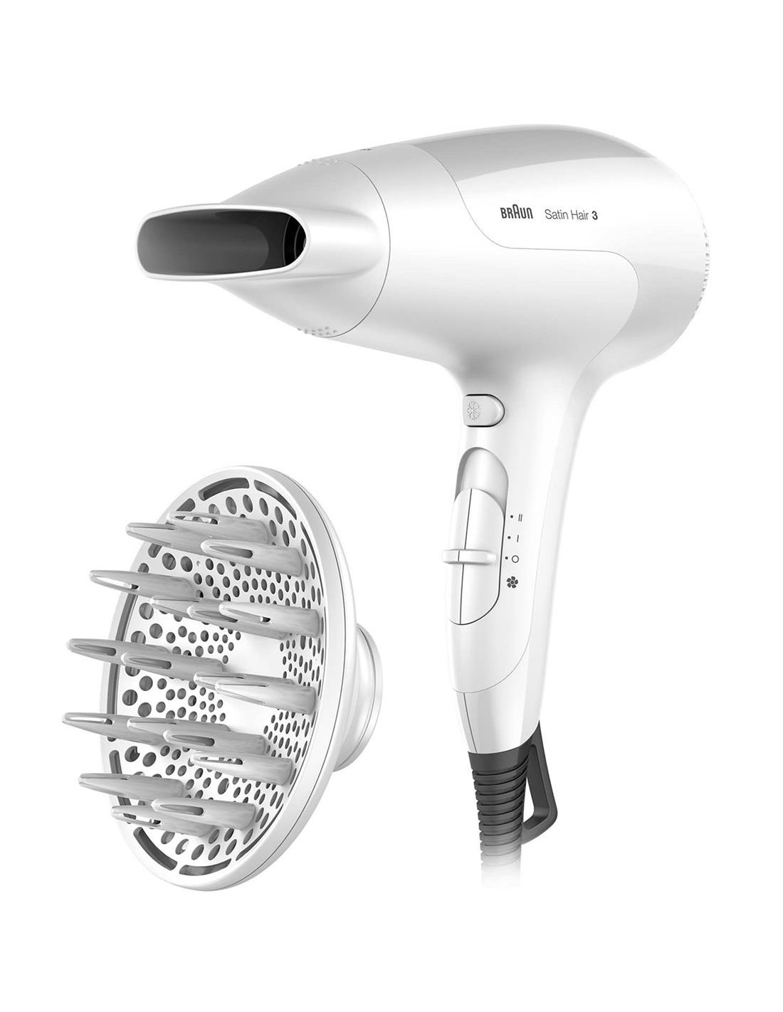 Braun HD385E Secador iÃ³nico con difusor 2.000w Blanco