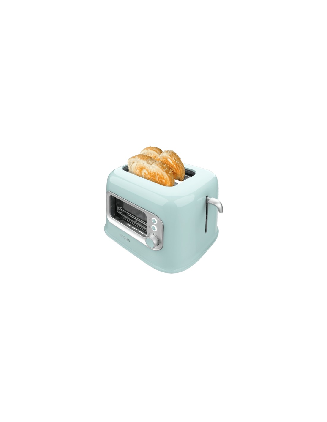 Cecotec RetroVision Blue 5 2 rebanada(s) 700 W Azul claro, Acero inoxidable