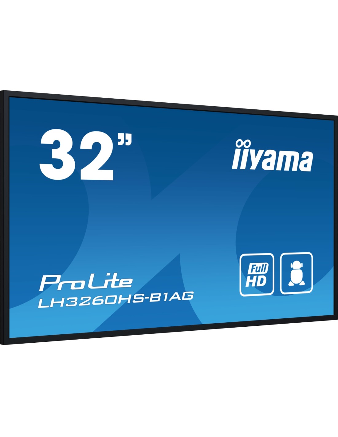 iiyama LH3260HS-B1AG pantalla de señalización Pizarra de caballete digital 80 cm (31.5") LED Wifi 500 cd / m² Full HD Negro Proc