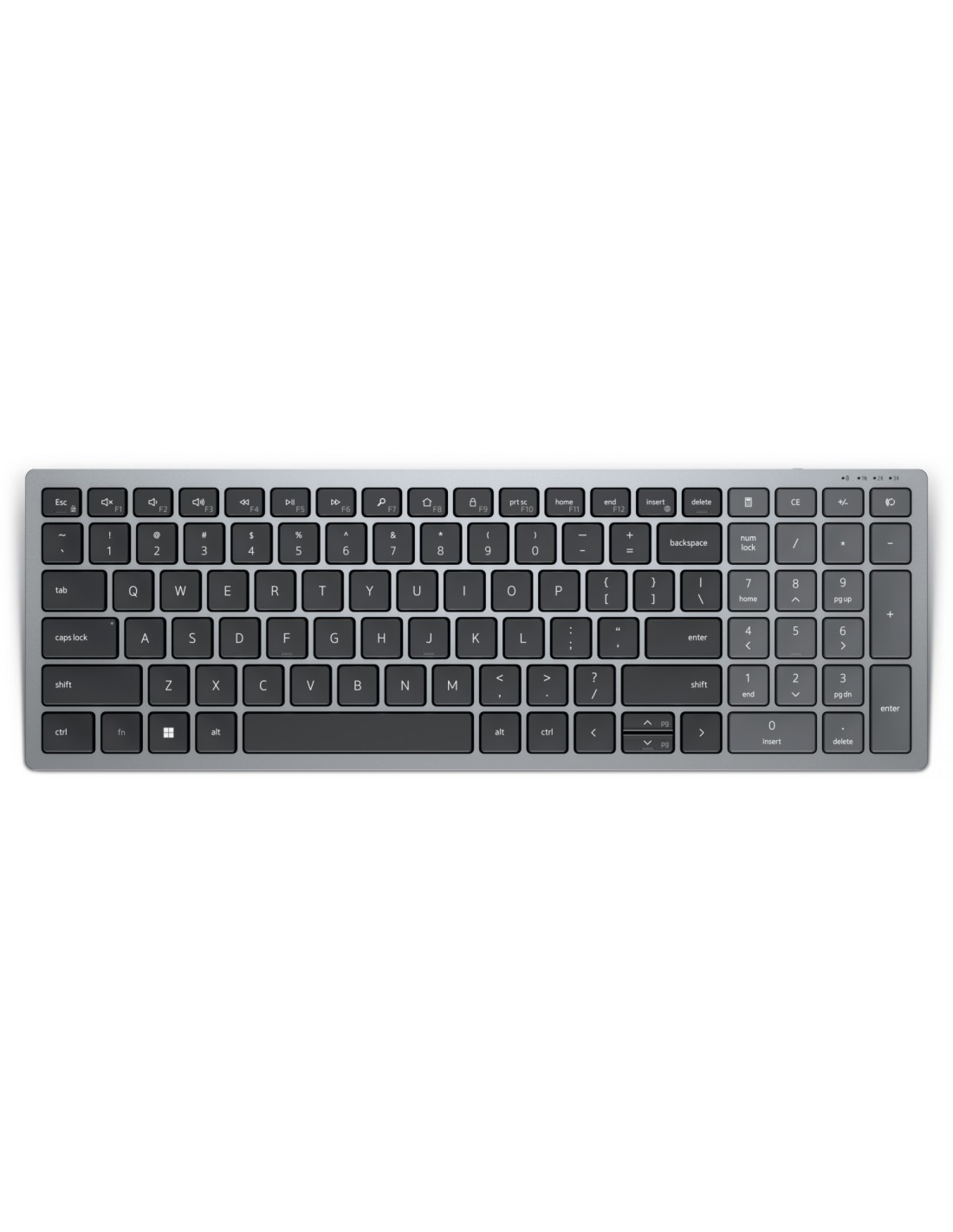 DELL KB740 teclado RF Wireless + Bluetooth QWERTZ Alemán Gris, Negro